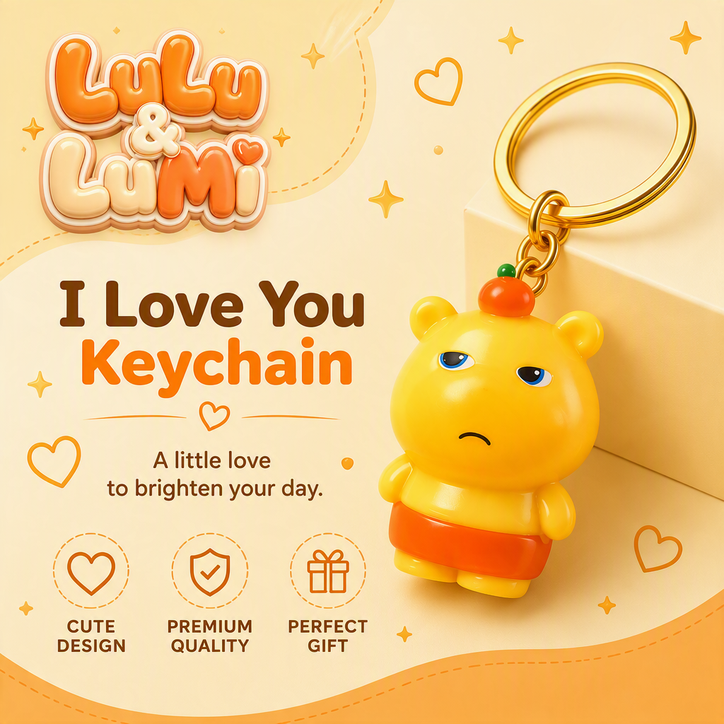 LuLu&LuMi I Love You Keychain